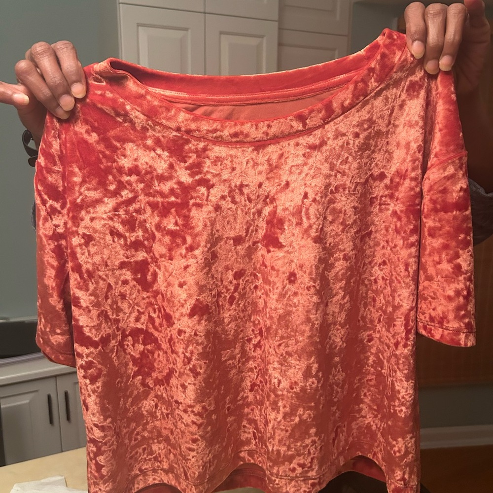 Aeropostale Red Velvet Crop Top